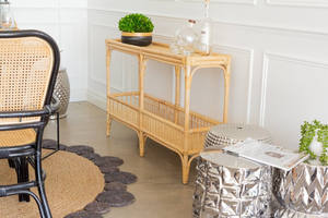 Vente en gros de table basse en rotin naturel et osier dans le couloir Mobilier d'intérieur Table de design d'intérieur faite à la main du Vietnam - Product Image 6