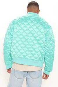 KY Hiver Matelassé Satin Polyester Haute Qualité Casual Satin Bomber Veste Personnalisé - Product Image 5