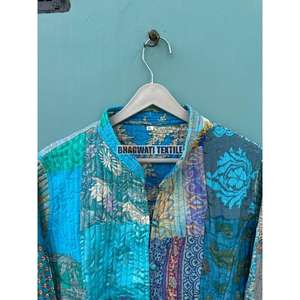 Handmade Reversible Bohemian Cotton Jacket <b>for</b> <b>Women</b> Indian Patchwork Print Quilted Short <b>Coat</b> Embroidery Breathable Holiday - Product Image 3