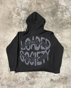 Sudaderas Térmicas Personalizadas para Hombre, Sudadera Corta de Moda, Borde Crudo Deshilachado, Desgastada, Decolorada por el Sol, Lavada, Precio de Fábrica al por Mayor - Product Image 4