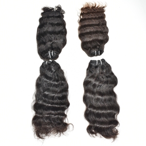 Wholesale Virgin Indian Raw Deep Wave Cuticle Aligned Human Hair <b>Extensions</b> None Processed Manufacture's <b>Cheap</b> Weaving - Product Image 5