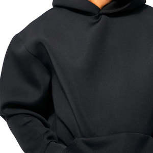 Sweats à capuche unis couleur unie 100% coton grande taille poids lourd hommes pullover sweats à capuche - Product Image 4