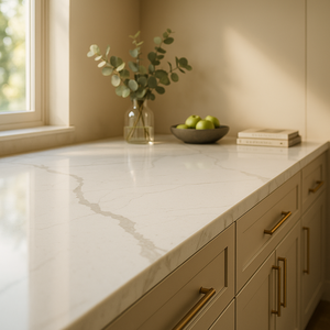 Encimera Moderna Clásica de Calacatta Puro con Superficie para Mueble de Baño, Aplicaciones en Pared y Suelo, 20mm/30mm de Grosor, Impermeable y Duradera - Product Image 2