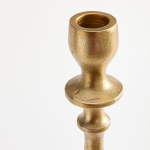 Portavelas cónico de metal de 22 mm de alto con acabado dorado de Estilo Vintage para fiestas de boda y decoraciones navideñas - Product Image 5