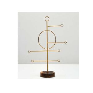 Exhibidor de Joyería de Metal de Diseño Admirable con Base de Madera, Exhibidor de Joyería de Primera Calidad en Oferta - Product Image 1