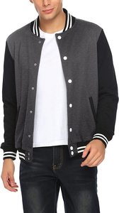 Wholesale Custom Designer Logo <b>Jackets</b> Casual Baseball <b>Jacket</b> Letterman Coat Cotton Polyester Unisex Varsity <b>Jackets</b> - Product Image 6