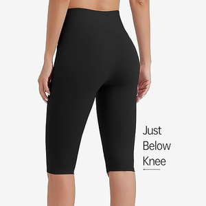 Stretch fit custom Womens Half Knee <b>Leggings</b> OEM breathable material suitable for fitness activewear gifting and teamwear - Product Image 4