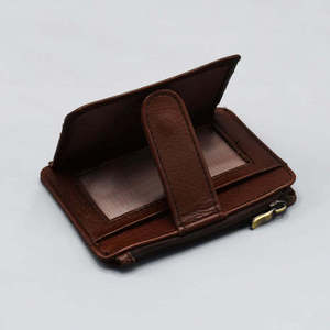 Porte-cartes de visite en cuir véritable pour hommes femmes Porte-cartes de crédit Porte-cartes mince Portefeuille à prix raisonnable - Product Image 3