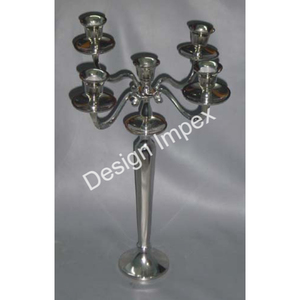 Shiny Polish 5 Arms <b>Candelabra</b> Aluminium Decorative Candle Stand Anti Slip Heat Resistance Metal Candle Holder Wholesale Price - Product Image 3