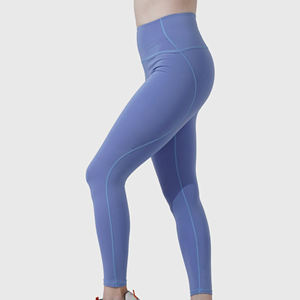 High Quality Lightweight Women's Mid Waist Yoga <b>Leggings</b> Breathable Eco-Friendly Elastic Waist Solid <b>Pattern</b> Full Length - Product Image 1