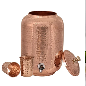 Dispensador de agua de cobre puro beneficioso para la salud Ayurvédica portátil a precio barato directo de fabricante indio al por mayor - Product Image 4