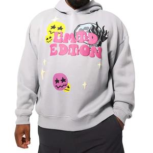 Sweat à capuche décontracté surdimensionné pour hommes avec impression bouffante Design personnalisé pour l'hiver Prix de gros - Product Image 1