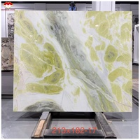 Dalle de marbre Onyx Vert Transparent Naturel Yunfu Stone Dreaming Paradise pour Mur de Fond et Plan de Travail