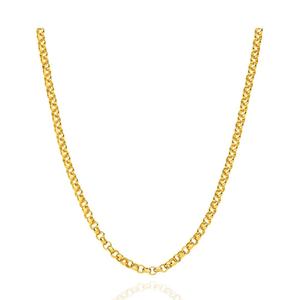 Timeless 925 Sterling Silver Belcher Solide Chaîne Collier Unisexe Élégant Or Jaune pour Mariages Toutes Occasions Cadeau Parfait - Product Image 2