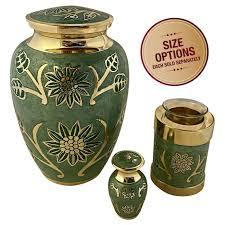 Urnas Duraderas de Latón y Aluminio en Negro y Dorado para Cenizas de Adultos - Product Image 5