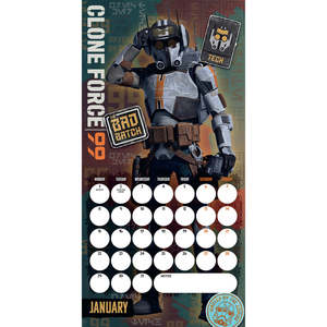 Calendario de Escritorio y Pared de Star Wars Bad Batch 2024, Calendario de Papel Impreso para Uso en Oficina, Exhibición y Reloj - Product Image 2