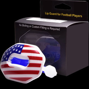 ที่ครอบฟันสำหรับอเมริกันฟุตบอล คุณภาพสูง MOQ ต่ำ รับออกแบบสีและขนาดตามสั่ง MOQ 25 ชิ้น ผลิตโดย OEM Crox Enterprises วัสดุ EVA - Product Image 2