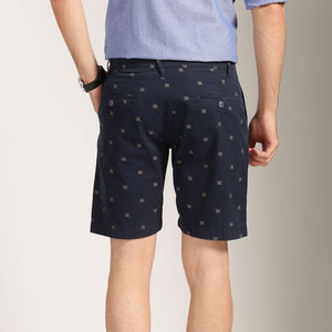 Shorts décontractés pour hommes, style urbain, taille mi-haute, fermeture élastique, coton uni, respirant, séchage rapide, couleur personnalisable, service OEM - Product Image 4