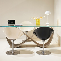 Chaise Eros en acrylique tendance INS, chaise de salon pivotante transparente créative, chaise ergonomique moderne, écologique, pour salle à manger, maison, salle de réunion
