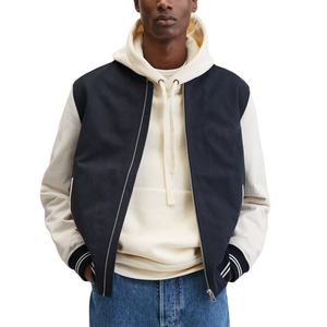 Veste universitaire imperméable à col montant personnalisée OEM, école, collège, baseball, lettreman pour hommes, logos brodés, respirante - Product Image 3