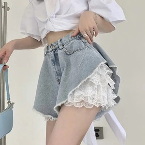 2 in 1 Performance Women's Shorts 2025 Premium Customize Design Denim Shorts Custom Summer Jeans Shorts for Women - Product Image 1