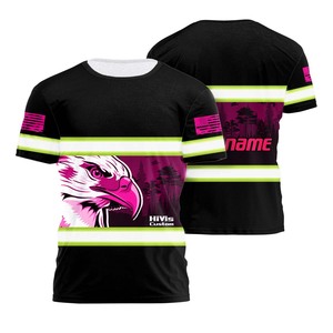 Nouveaux vêtements de travail à sublimation personnalisée pour hommes Style aigle Sécurité Construction extérieure Tee Shirt Réfléchissant Polyester Coton Logo - Product Image 5