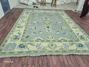 Tapis turc moderne haut Antique Oushak laine tapis ensemble coton noué à la main pour Room-8x10 de séjour 10x14 12x15 tailles pour l'exercice - Product Image 6