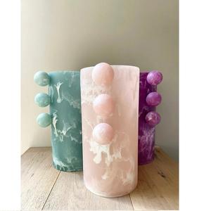 Jarrón de Resina Azul con Patrón de Remolino Acuático, Hecho a Mano, Único, de Primera Calidad, Nuevo, Ecológico, Decoración Moderna para el Hogar, Globo - Product Image 2