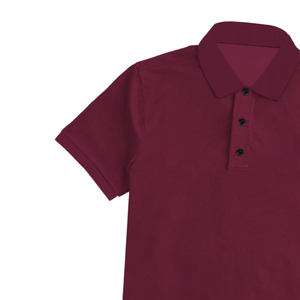 Camisa Polo Borgoña para Hombre, Corte Entallado, Informal, Cómoda, de Algodón, Top de Verano, Elegante y Transpirable - Product Image 5