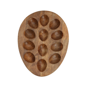 Farmhouse Style Wooden <b>Egg</b> Tray Sturdy and Elegant Design for Countertop Display High Quality Wooden <b>Eggs</b> Crate - Product Image 3