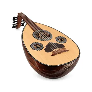 Oud Profesional de 11 Cuerdas - Lira Árabe Hecha a Mano con Incrustaciones de Madera de Caoba - Product Image 2