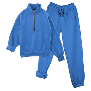 Quart fermeture éclair vêtements de sport hiver respirant survêtements 2025 logo personnalisé impression survêtement pour femmes - Product Image 6