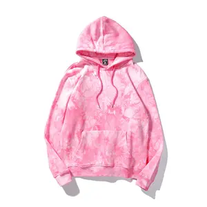 Unisex Tie Dye Street Wear Over Size Wholesale Hoodie Fashion Clothing Sweatshirts Hoodies Custom Logo Pullover Cotton OEM