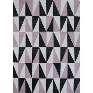 พรมขนสัตว์ขนาดใหญ่ลายเรขาคณิตสีชมพูม่วง รุ่น Alhambra ทอแบบเรียบ สำหรับบ้าน ห้องนั่งเล่น ห้องโถง ห้องนอน-รุ่น Dwrm-7010 - Product Image 1
