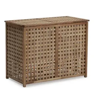 New Style Natural Bamboo Woven Baskets Large Decorative Rectangle Basket For Home Storage Organization Handmade Wholesale