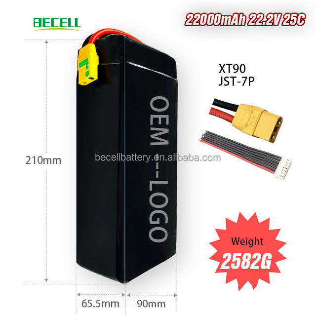 Drone Battery 6s Lipo Battery 22.2V 5200/6000/8000/10000/12000/16000/22000/30000mAh 6S Lipo Battery for FPV Drone UAV
