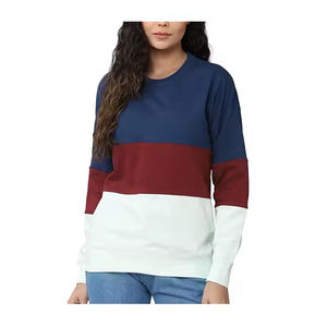 Women's Lightweight Cotton Blend <b>Sweatshirt</b> Crew Neck for Sports <b>Yoga</b> Daily Lounge Wear for Winter ODM Supply Front Included - Product Image 1