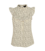 Nouvelle Blouse Tissée Anti-Plis à Manches Longues, Col Rond, Imprimé Floral Bleu, Style Vintage Décontracté, Écologique, avec Nœud à l'Arrière