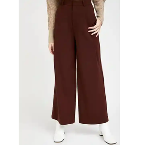 Pantalones y pantalones de mujer de algodón mezclado Casual Multi Color Elegante Oficina Señoras Moda formal Ropa de mujer - Product Image 3