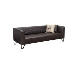 Sofá Stadio de Alta Gama, Forma Cuadrada, 2 Plazas, Tapizado en Cuero Genuino, para Conjuntos de Muebles de Sala de Estar, Un Asiento para Uso Doméstico - Product Image 1