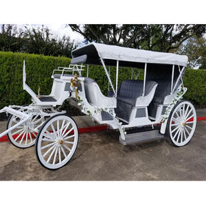 Puluo — Chariot indien blanc pour faire de la randonnée en cheval, voiture de bonne qualité, modèle de luxe pour faire de la randonnée en cheval, en vente, nouveau Style - Product Image 1