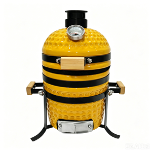 Barbecue portable en céramique de 4,5 pouces, mini Kamado, fumoir de table, barbecue au charbon de bois - Product Image 1