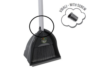 FANATIK Long <b>Handle</b> PVC Soft Durable PET Bristle Outdoor <b>Broom</b> Set PP Dustpan Easy Clean Big Size Screwed <b>Handle</b> - Product Image 2