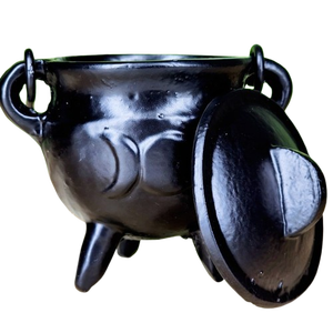 Quemador de caldero de hierro fundido de gran venta con acabado negro para el hogar y la decoración del festival Quemador de incienso perfecto - Product Image 4