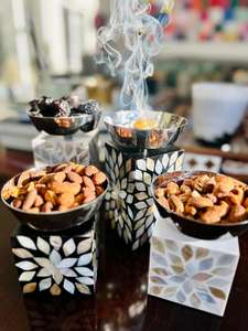 Vente flash Plateau de service en résine nacre de luxe Support à gâteau en acrylique personnalisé Plateau à chocolat Ramadan Cadeau exclusif pour la maison - Product Image 3