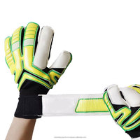 Gants de gardien de but en PU personnalisables (logo/couleur/taille) avec sangles de poignet unisexes et protection des doigts et du pouce pour matchs et entraînements