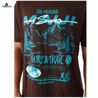 Kaos polos custom sablon berkualitas tinggi grosir, bahan polyester/katun berat 280 gsm, leher pendek, logo custom untuk pria