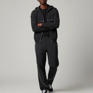 Conjuntos Deportivos de Correr para Hombre, Chaqueta Cortavientos, Logotipo Personalizado Bordado, Impresión Digital, Transpirable, con Capucha, Venta al Por Mayor - Product Image 1