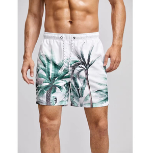 Pantalones Cortos Deportivos Casuales para Hombre, 100% Algodón, Cintura Alta, Transpirables, de Lona, Tinte Liso, Secado Rápido, Cierre con Cordón, Tejido de Punto - Product Image 5