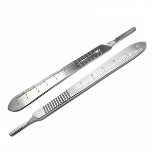 Juego de 2 Piezas de Mangos de Bisturí Manuales de Acero Inoxidable N.° 3 y N.° 4, Instrumentos Quirúrgicos Generales Reutilizables - Product Image 1